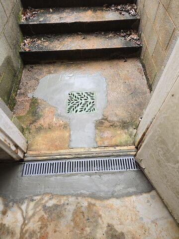 Surface Drainage Installed to Protect Basement Entry in Hillsborough, NC