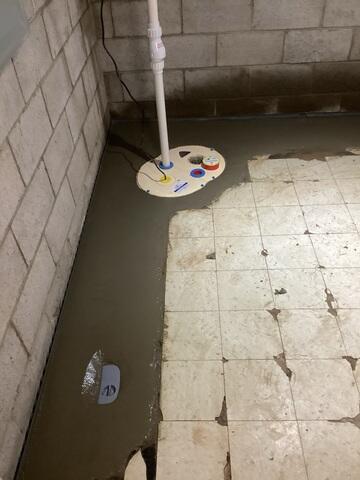Sump Pump System Installed