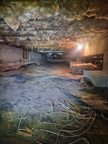 Debris Filled Crawl Space