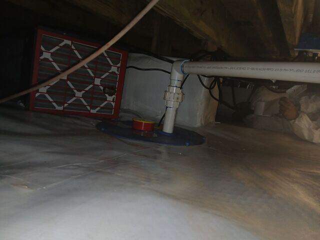 Crawl Space Sump Pump System and Dehumidifier