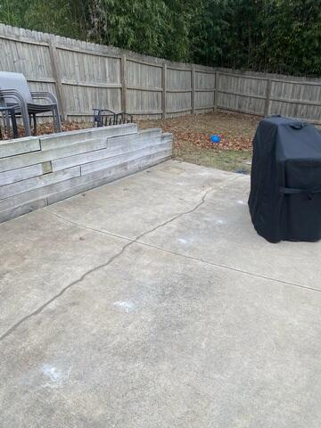 Level and Sealed Concrete Patio