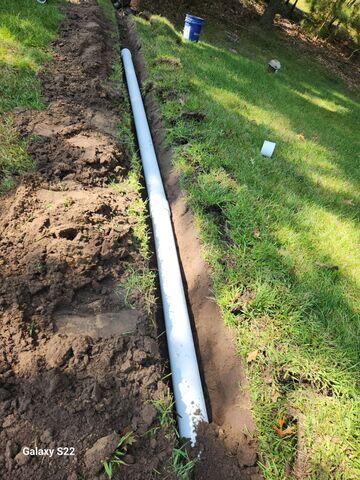 Buried Discharge Line Installation
