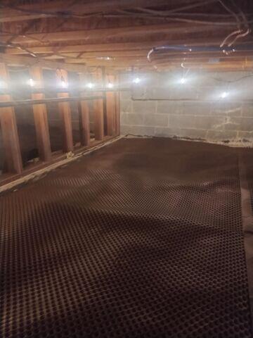 During Installation - Drainage Matting