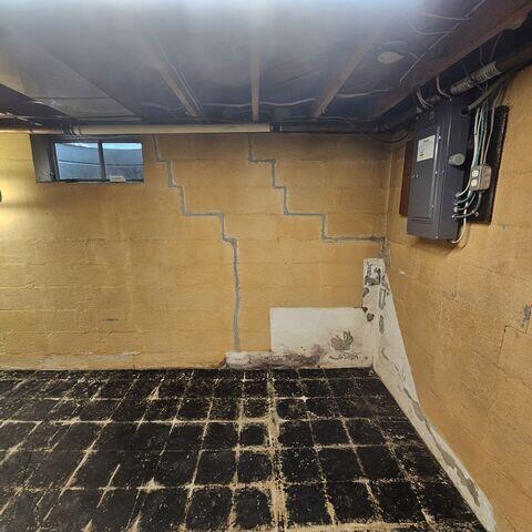 Wet and Settling Basement