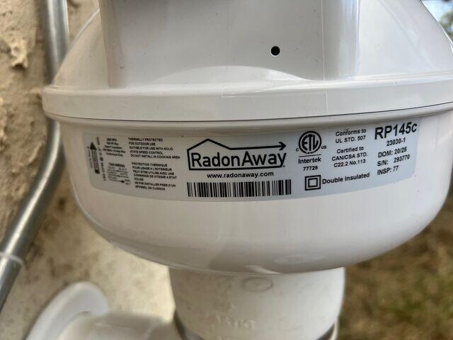 Radon Away Fan