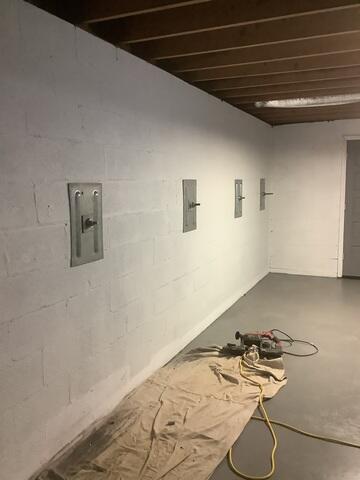 GeoLock Wall Anchor System View from Inside Basement