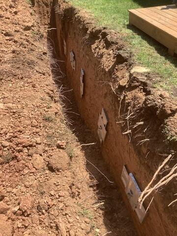 Wall Support Trench