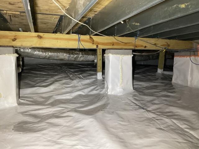 Wallie on Concrete Piers to Reduce Condensation