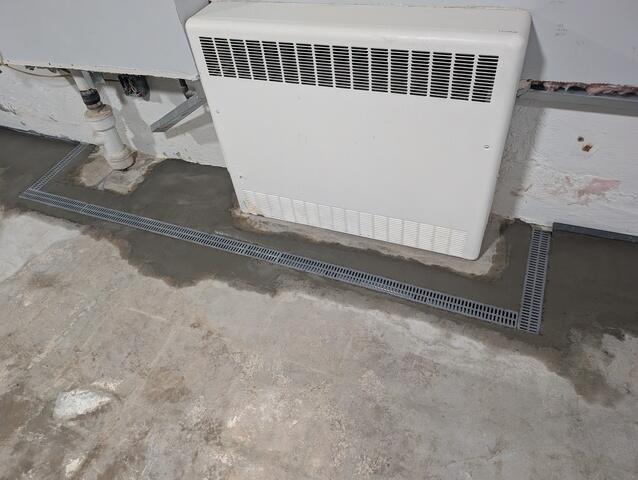 TrenchDrain Basement Surface Drainage