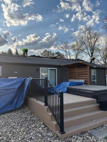 Preping the property for roof removal