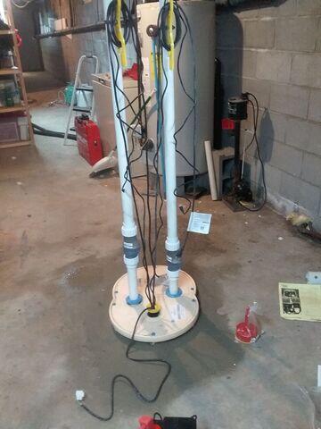 TripleSafe Sump Pump System - During Installation