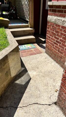 Cracked Concrete Sidewalk