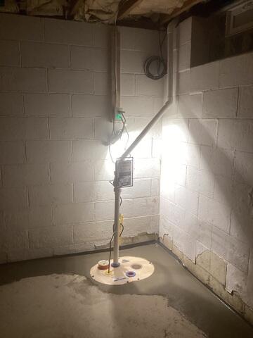 New Sump Pump System
