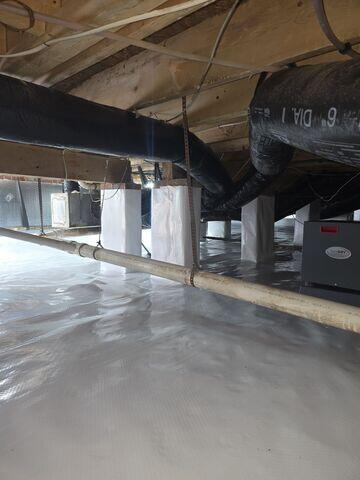 Fully Encapsulated Crawl Space with Moisture Control System - Raleigh, NC