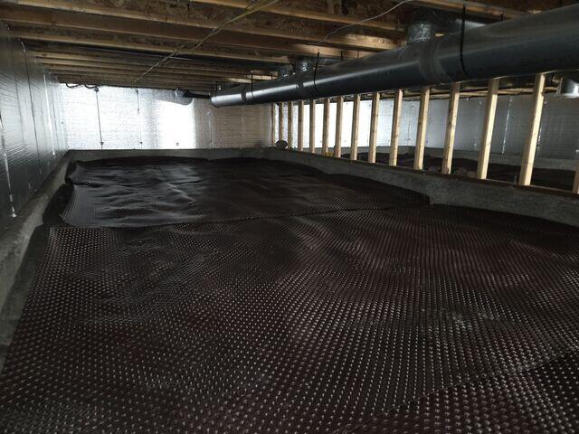 During Installation - Drainage Matting and SilverGlo