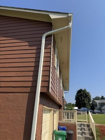 New downspout installed