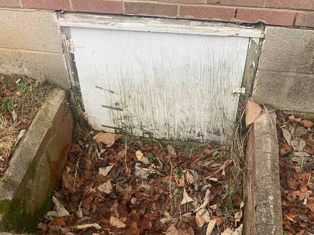 Old Crawl Space Door