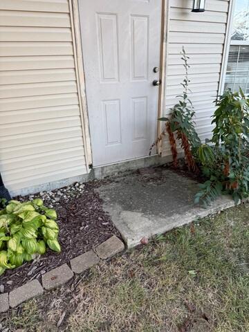 Uneven Concrete Entrance