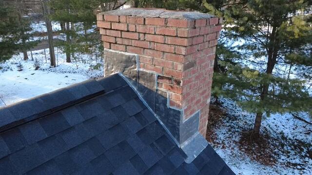 New Flashing Is Installed on the Chimney