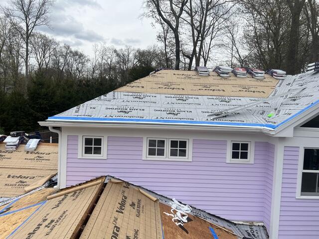 Underlayment Completed & Drip Edge Flashing Installed