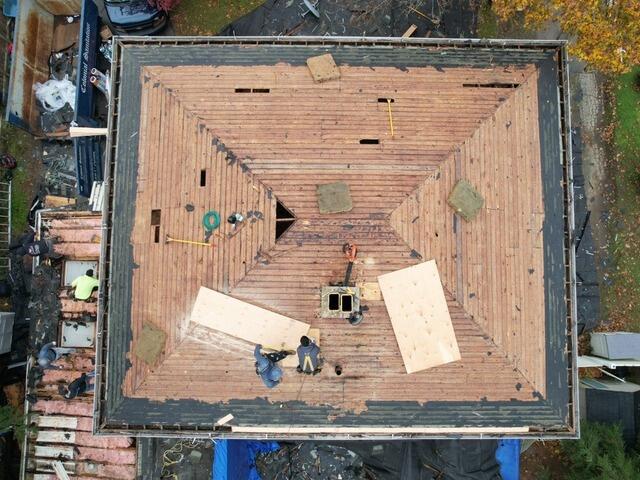 The Decking Is Exposed & New Plywood Is Installed