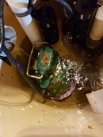 Inside the Sump Pit - Finished System