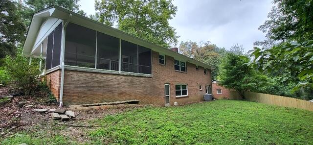 Exterior Foundation Settlement Requiring Structural Stabilization