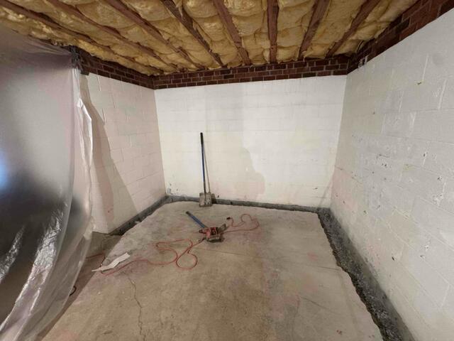 Interior Drainage System Installation to Control Water Entry