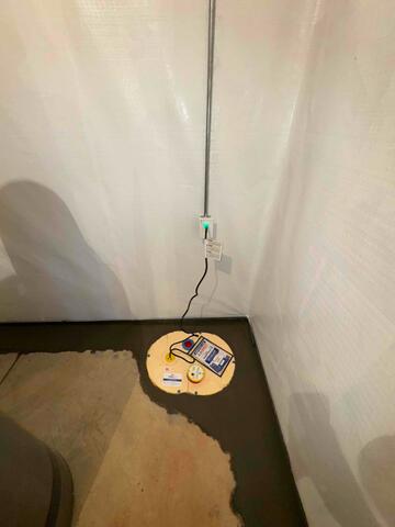 Sump Pump System Installed for Active Water Protection