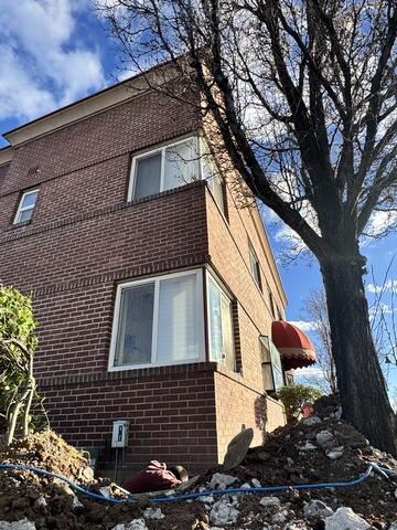 Exterior View of Affected Brick Structure