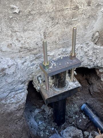 Installed Foundation Support Bracket