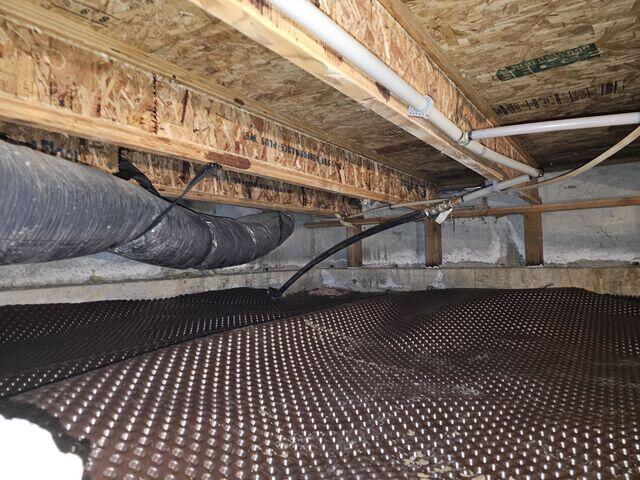 During Installation - Drainage Matting