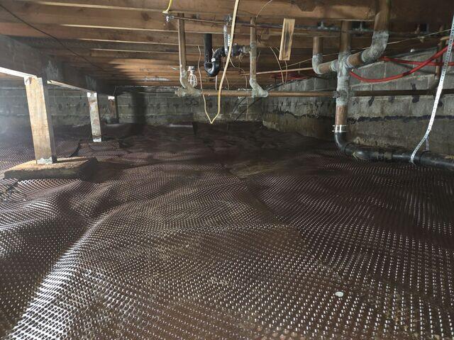 During Installation - Drainage Matting