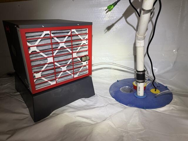 Installing Sump Pump and Dehumidifier