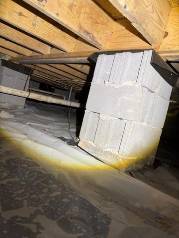 Failing Crawl Space Supports