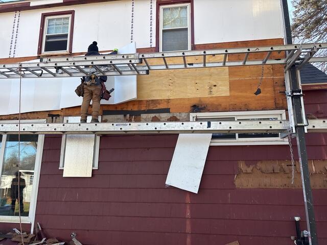 New Plywood and Insulation Is Installed