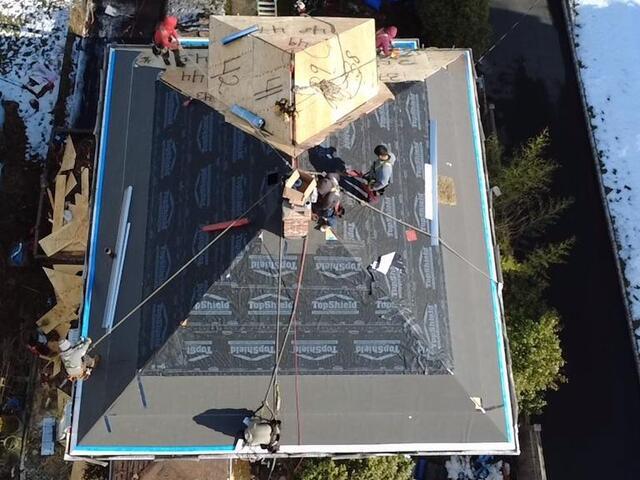 Underlayment is Completed and Drip Edge Is Installed