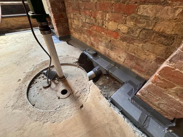 Drainage System Tied into Sump Pump System
