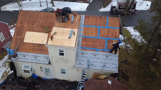 Seams Are Taped & Ice and Water Shield Is Installed