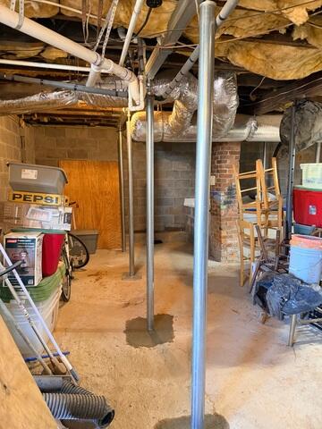 Supplemental Steel Beam Supporting Floor System