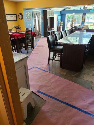 Protective Floor Covering During Installation