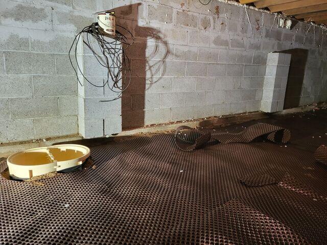 During Drainage Matting & SuperSump Installation