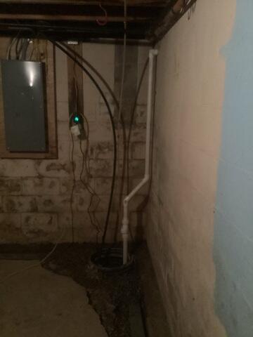 Upgraded Sump Pump and Discharge