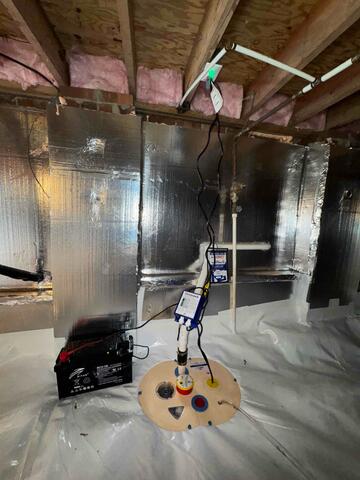 Sump Pump System Installed to Manage Groundwater - Archdale, NC