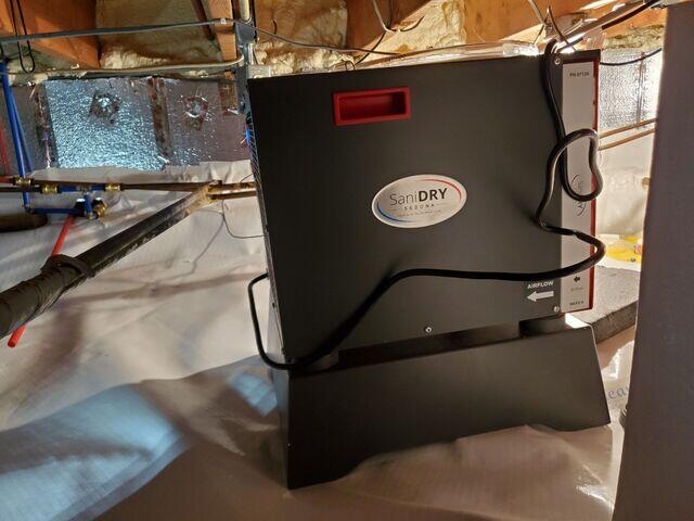 SaniDry Sedona Dehumidifier Installed
