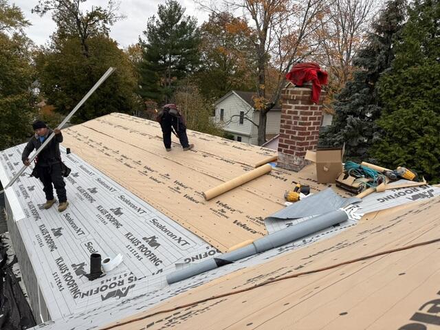 Underlayment Completed & Drip Edge Flashing Installed