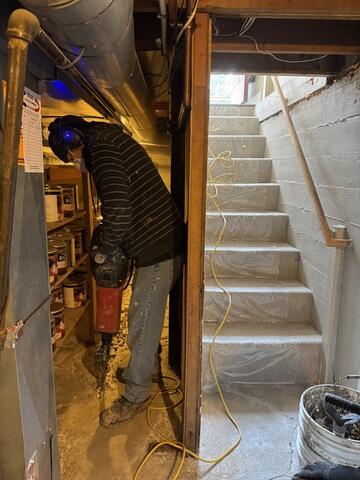 Basement Cold Storage Area Before Sump Pump Installation - Salt Lake City, UT