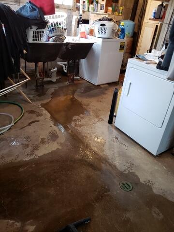 Before: Basement Flooding