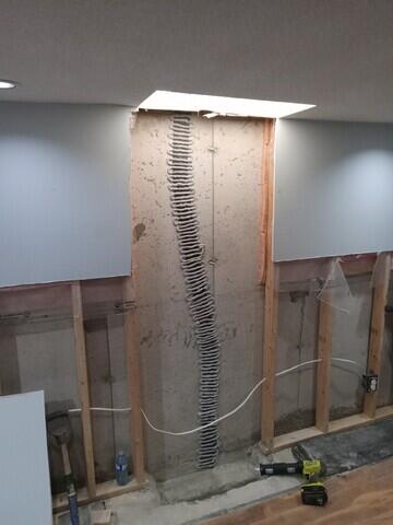 Flexible sealant applied over top.