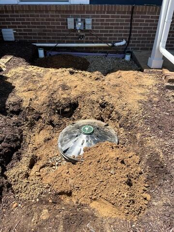 Dry Well Basin Installed Outside of Office Building